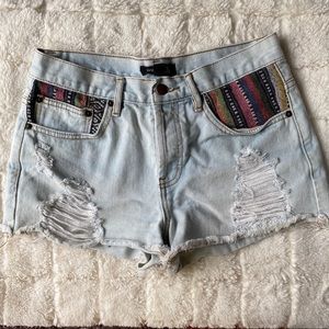 Rare Vintage Embroidered Forever21 Jean Shorts